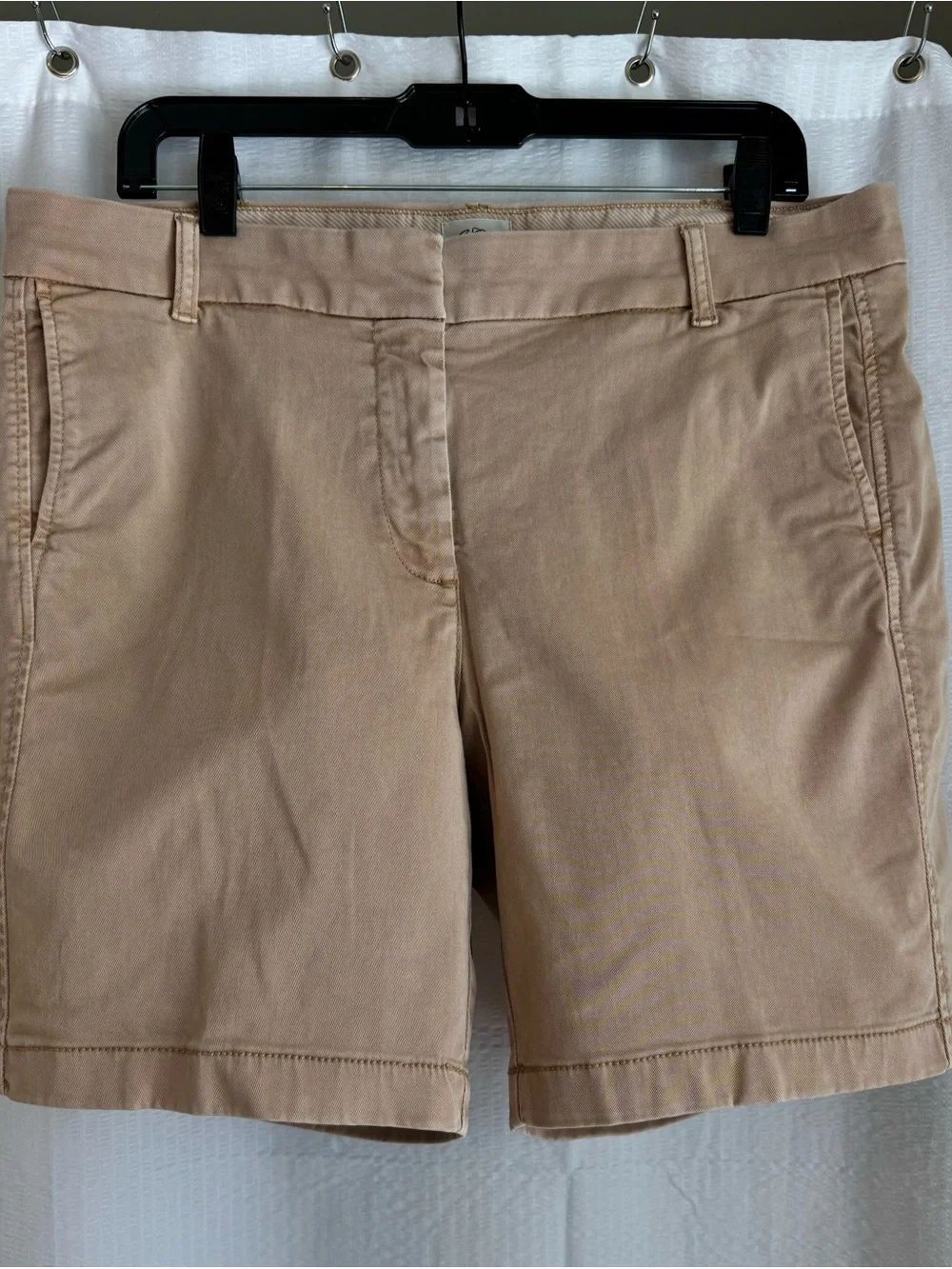 J. Crew Bleached Khaki Stretch 7” inseam Cotton Shorts